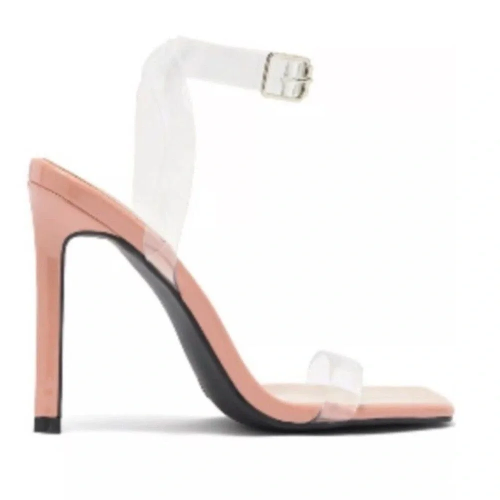 Wild Diva Shayala Stiletto Sandal Clear 9 NEW